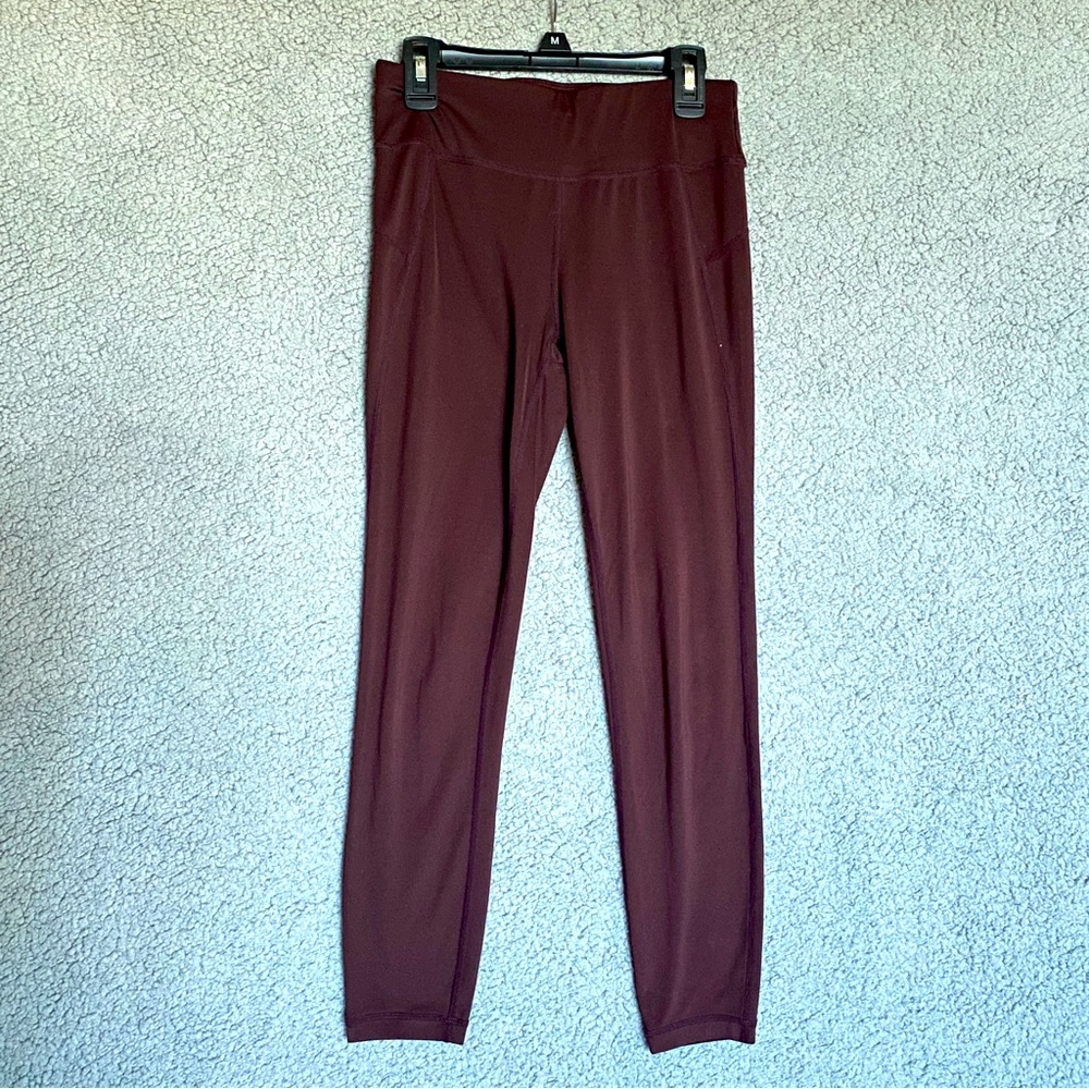 Sweaty Betty Leggings All Day 7/8 Length Womens XS  Burgundy Yoga Pants Workout